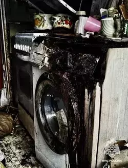 Причиной пожара в Ессентуках, где пострадал школьник, стала стиральная машина