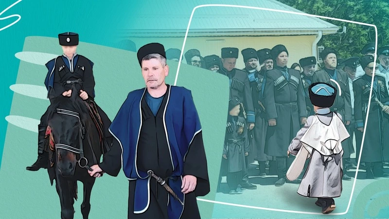 Возрождают вековые традиции: в Ессентуках провели казачий обряд первого посажения на коня